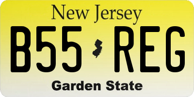 NJ license plate B55REG
