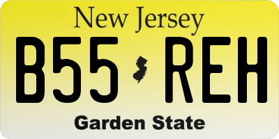 NJ license plate B55REH