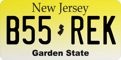 NJ license plate B55REK