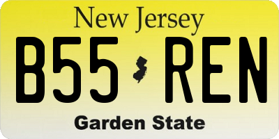NJ license plate B55REN