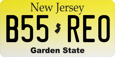 NJ license plate B55REO