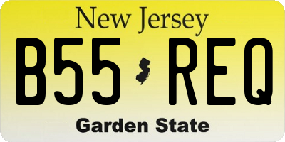 NJ license plate B55REQ