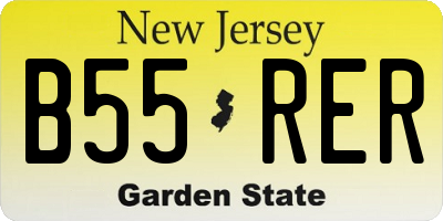 NJ license plate B55RER