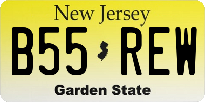 NJ license plate B55REW