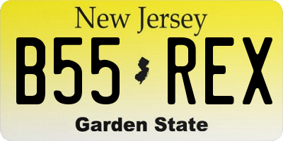 NJ license plate B55REX