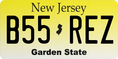 NJ license plate B55REZ