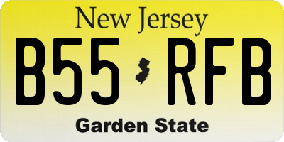NJ license plate B55RFB