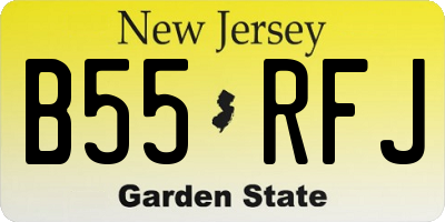 NJ license plate B55RFJ