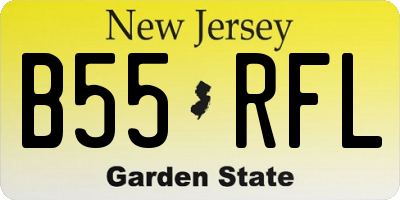 NJ license plate B55RFL