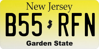 NJ license plate B55RFN