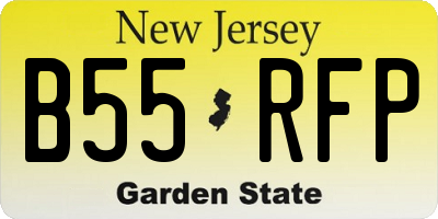 NJ license plate B55RFP