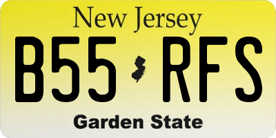 NJ license plate B55RFS