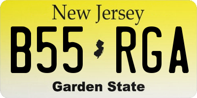 NJ license plate B55RGA