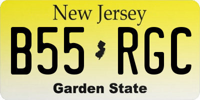 NJ license plate B55RGC