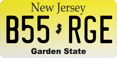 NJ license plate B55RGE