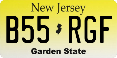 NJ license plate B55RGF