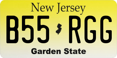 NJ license plate B55RGG