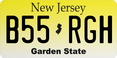 NJ license plate B55RGH