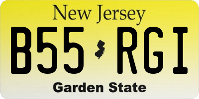 NJ license plate B55RGI