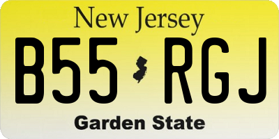 NJ license plate B55RGJ