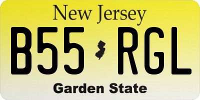 NJ license plate B55RGL