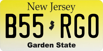 NJ license plate B55RGO