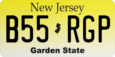 NJ license plate B55RGP