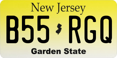 NJ license plate B55RGQ