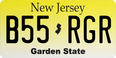 NJ license plate B55RGR