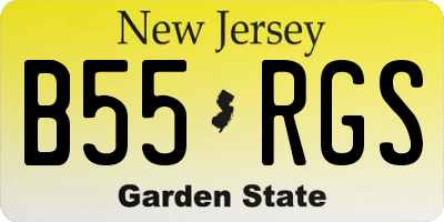 NJ license plate B55RGS