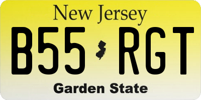 NJ license plate B55RGT