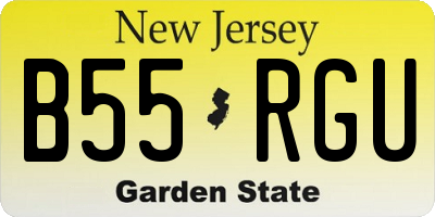 NJ license plate B55RGU