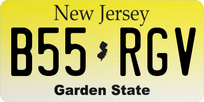 NJ license plate B55RGV
