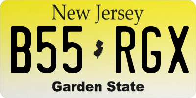 NJ license plate B55RGX