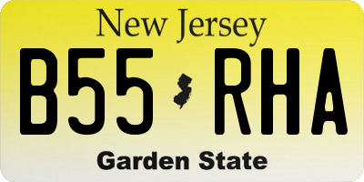NJ license plate B55RHA