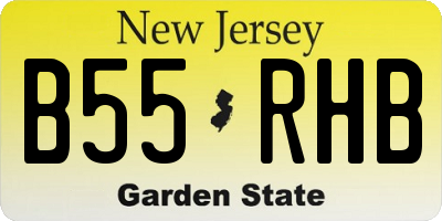 NJ license plate B55RHB