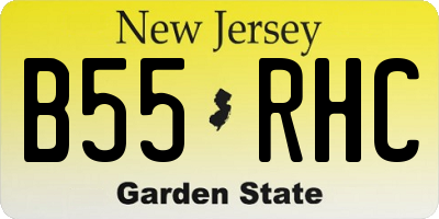 NJ license plate B55RHC