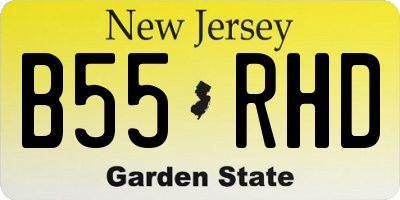NJ license plate B55RHD