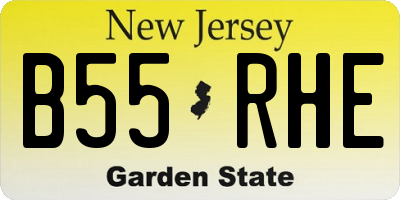 NJ license plate B55RHE