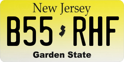 NJ license plate B55RHF