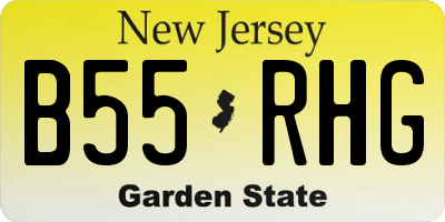 NJ license plate B55RHG