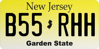NJ license plate B55RHH