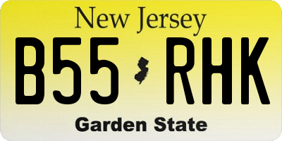 NJ license plate B55RHK