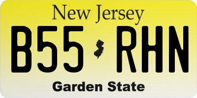 NJ license plate B55RHN
