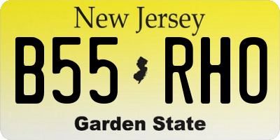 NJ license plate B55RHO