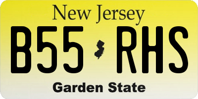 NJ license plate B55RHS