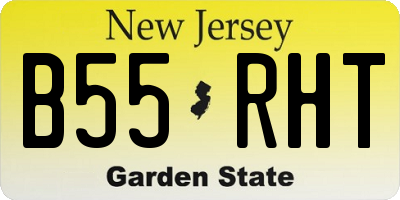 NJ license plate B55RHT
