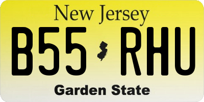 NJ license plate B55RHU