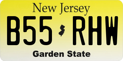 NJ license plate B55RHW
