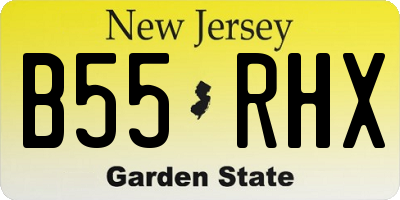 NJ license plate B55RHX